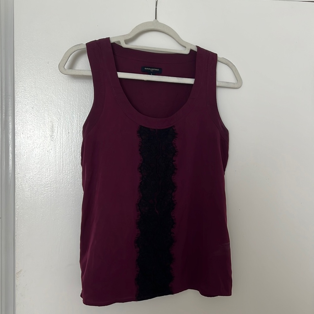 Burgundy Banana Republic Tank Top